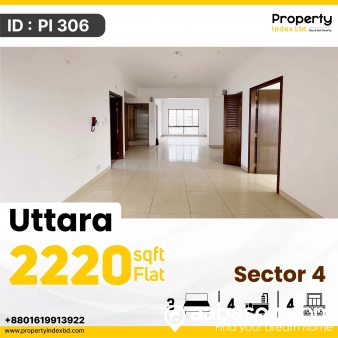  2200 sqft,  3 Bedroom   Flat for sale in Sector 04  Uttara